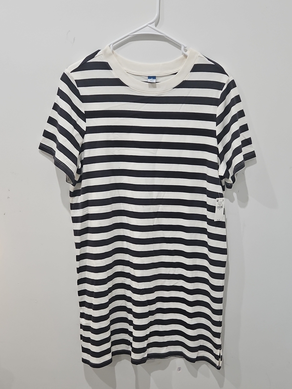 Old Navy Black and White Striped Mini Dress